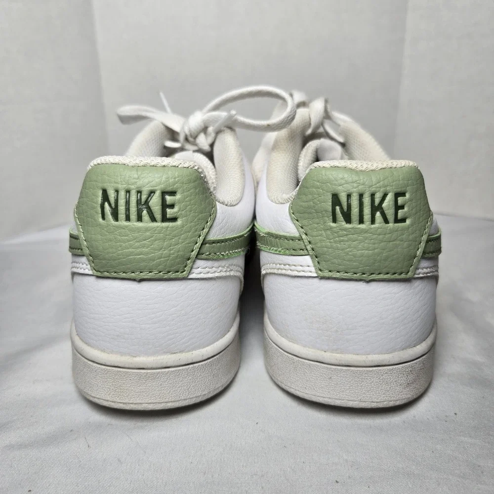Nike Court Vision Next Nature Low White Oil Green 8.5 School Play Streetwear